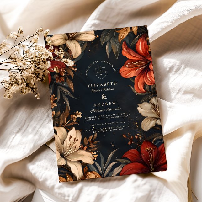 Invitation Mariage Romantique Baroque (Créateur téléchargé)