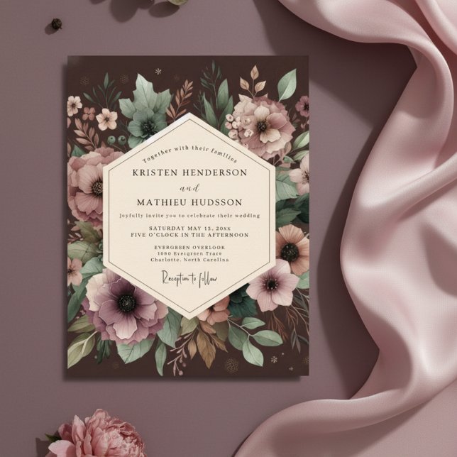 Invitation Mariage Romantique Botanique au Plumâtre (Créateur téléchargé)