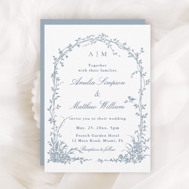 Invitation Mariage romantique dans un jardin avec une arche b (Créateur téléchargé)