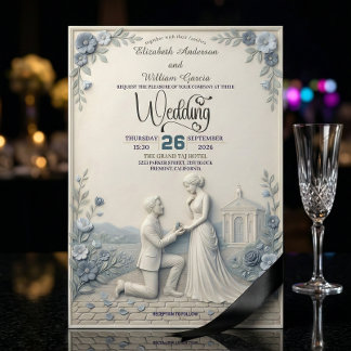 Invitation Mariage romantique dans une chapelle vintage