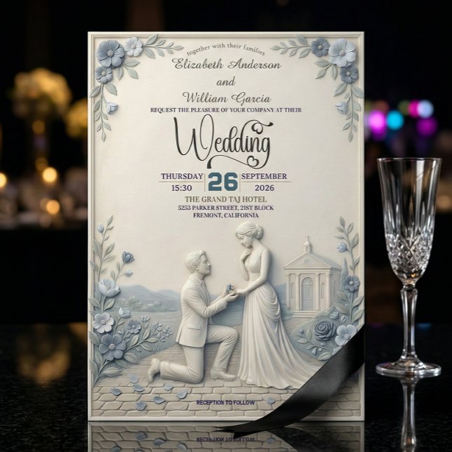 Invitation Mariage romantique dans une chapelle vintage (Créateur téléchargé)