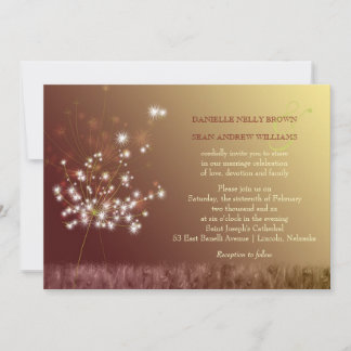 Invitation Mariage romantique de jardin de Dandelion