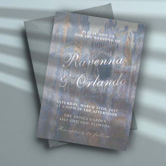 Invitation Mariage romantique de la cathédrale de Rouen de Mo (Créateur téléchargé)
