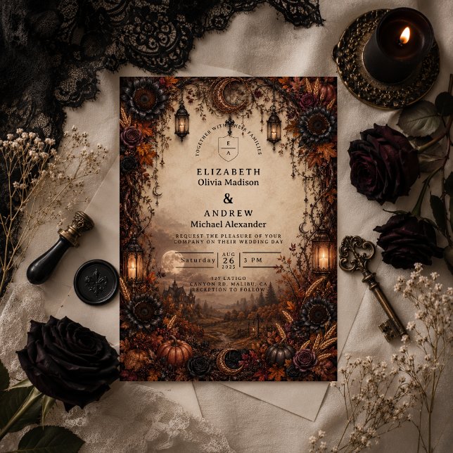 Invitation Mariage Romantique de Rêve d'Automne (Créateur téléchargé)