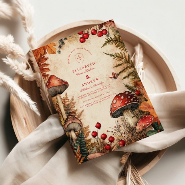 Invitation Mariage Romantique en Forêt Féerique d'Automne (Créateur téléchargé)