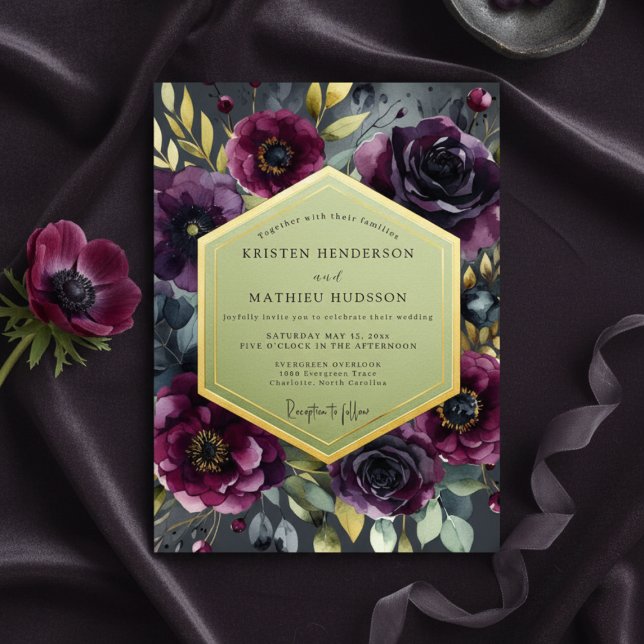 Invitation Mariage Romantique Fleur de Prunier (Créateur téléchargé)
