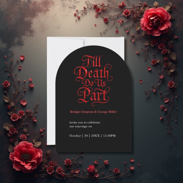 Invitation Mariage romantique foncé - Jusqu'à la mort (Créateur téléchargé)