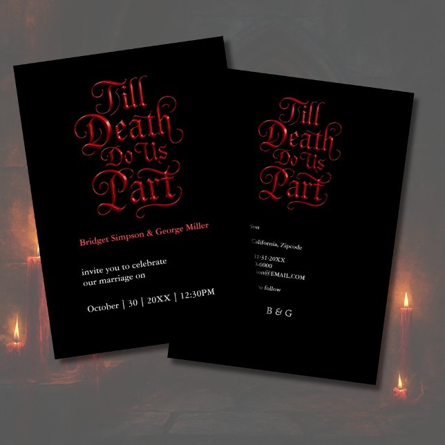 Invitation Mariage romantique foncé - Jusqu'à la mort (Créateur téléchargé)