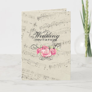 Invitation Mariage romantique moderne de musique de