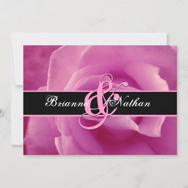 Invitation Mariage rose (Devant)