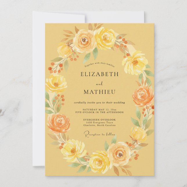 Invitation Mariage Rose Ambre Chérie (Devant)