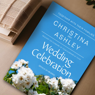 Invitation Mariage rose blanc