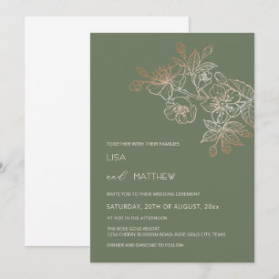 Invitation Mariage rose blanc de cerisier en fleurs
