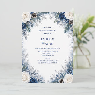 Invitation Mariage Rose Blanche et Bleue de Pays des Merveill