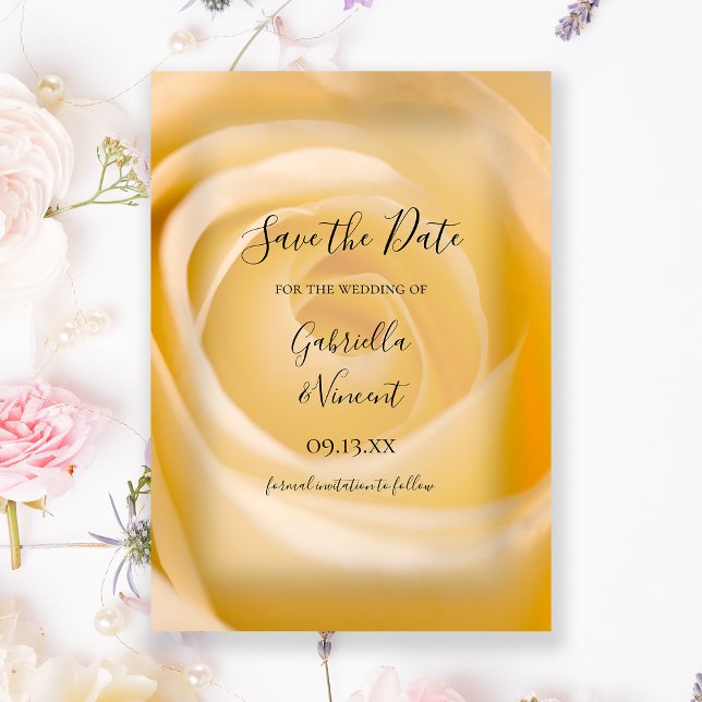 Invitation Mariage rose blanche Sauvegarder la date Faire-par (Créateur téléchargé)