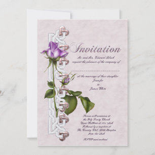 Invitation Mariage Rose celte