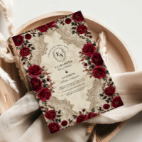 Mariage Rose de dentelle de Crimson gothique