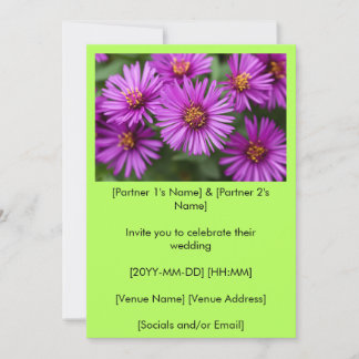 Invitation Mariage rose de la Nouvelle-Angleterre