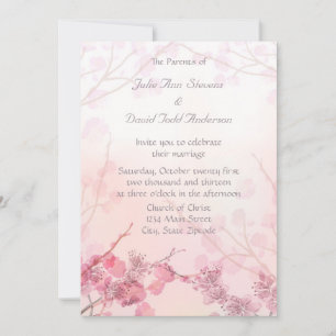 Invitation Mariage rose d'orchidée