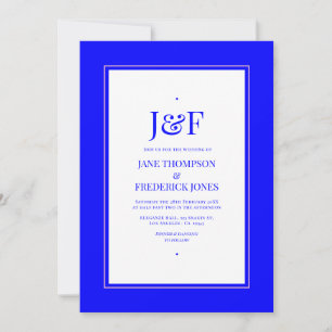 Invitation Mariage rose et bleu