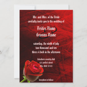Invitation Mariage Rose gothique