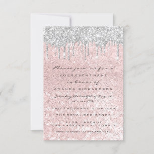 Invitation Mariage Rose Mariée 16 Ans Fête D'argent Qui Dégou