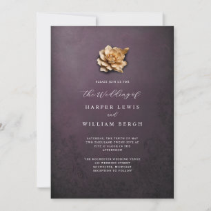 Invitation mariage rose minimaliste