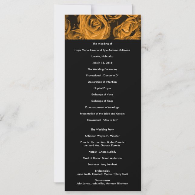 Invitation Mariage Rose or (Devant)