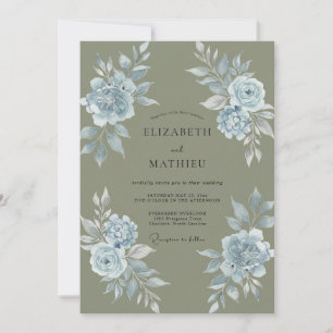 Invitation Mariage Rose Poudre d'Olive
