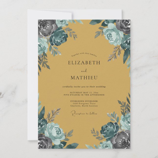 Invitation Mariage Rose Théâtre Moutarde (Devant)