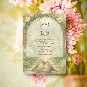 Invitation Mariage Roses Roses Anglaises Roses Régence