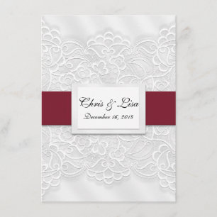 Invitation Mariage rouge-foncé de relief d'écriture sainte de