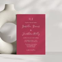 Mariage rouge magenta classique minimaliste