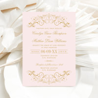 Mariage Rouleau Rose et Or