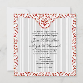 Invitation Mariage roux Damask do-it-yourself
