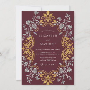 Invitation Mariage Royal Baroque Bourgogne