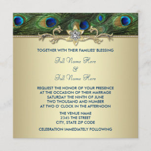 Invitation Mariage royal indien Emerald Green