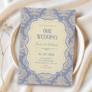 Invitation Mariage royal vintage chinoiserie