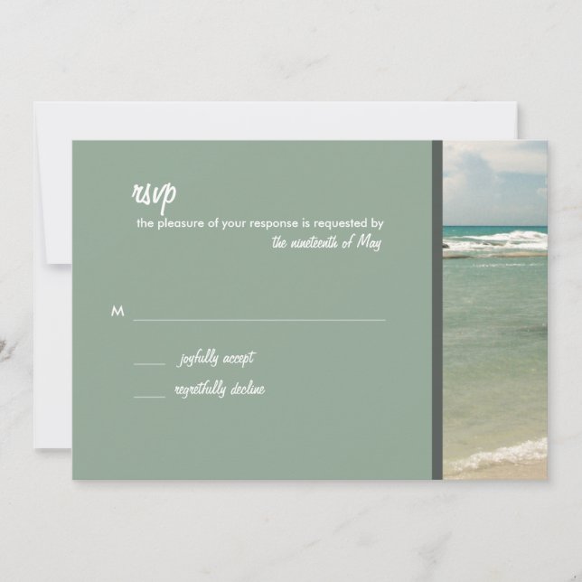 Invitation Mariage RSVP // Collection de plage moderne (Devant)