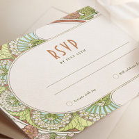 Mariage RSVP Insérer Art Nouveau Vintage par Mucha