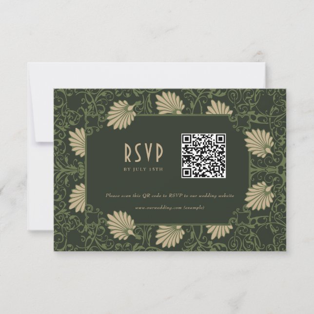 Invitation Mariage RSVP QR Code Nouveau (Devant)