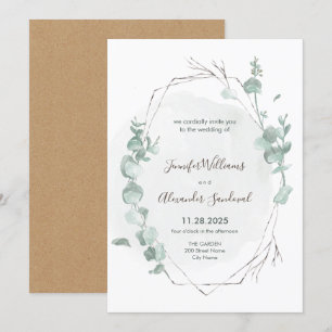 Invitation Mariage russe des Eucalyptus