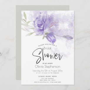 Invitation Mariage Russe Violet violet Rose Floral