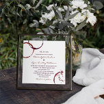 Invitation Mariage Rustic Dark Red Wine Stain<br><div class="desc">Les invitations à un mariage rustique chic présentent des anneaux rouges foncés inspirés de taches de verre de vin. Idéal pour les mariages et les amateurs de vin !</div>