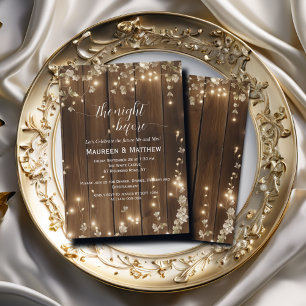 Invitation Mariage Rustique à cordes : "La nuit avant"