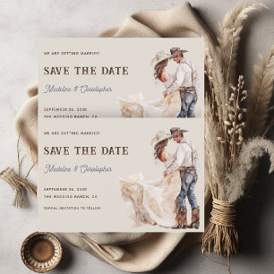 Invitation Mariage rustique au Ranch occidental Enregistrer l