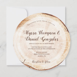 Invitation Mariage rustique Coupe de grains de coupe Nom du s