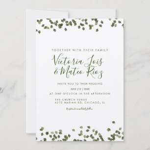 Invitation Mariage Rustique d'Automne aux Feuilles qui Tomben