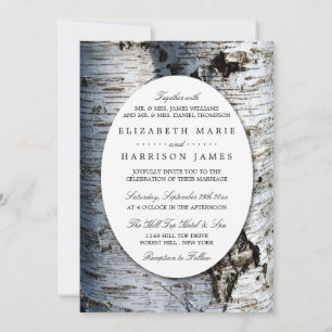 Invitation Mariage rustique de Birch Tree