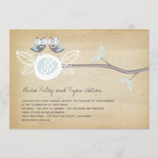 Invitation Mariage rustique de mariage de région boisée
